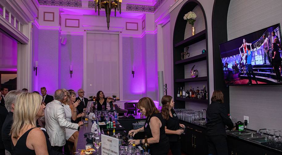 The Founders Club bar is filled during an after-party following the Center Celebration gala.