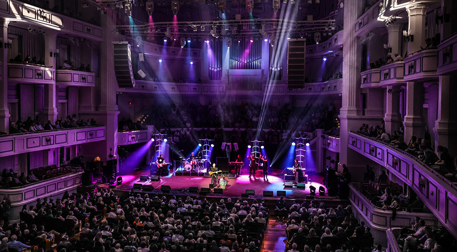 Sting performs on the Palladium stage to a sold out audience.